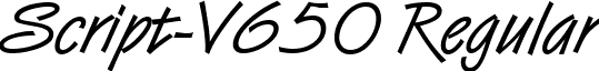 Script-V650 Regular font - script-v650-regular.ttf