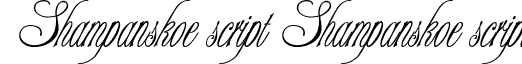 Shampanskoe script Shampanskoe script font - shampanskoescript.ttf