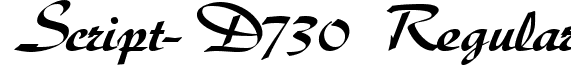 Script-D730 Regular font - script-d730-regular.ttf