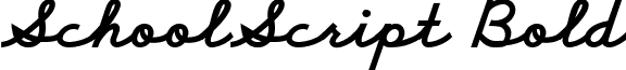 SchoolScript Bold font - schoolscript-bold.ttf