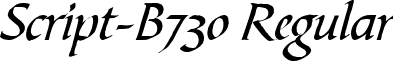 Script-B730 Regular font - script-b730-regular.ttf