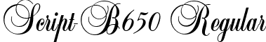 Script-B650 Regular font - script-b650-regular.ttf