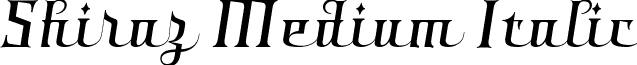 Shiraz Medium Italic font - shiraz-italic.ttf