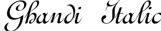 Ghandi Italic font - ghandiitalic.ttf