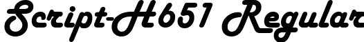 Script-H651 Regular font - script-h651-regular.ttf