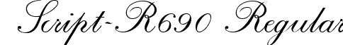 Script-R690 Regular font - script-r690-regular.ttf