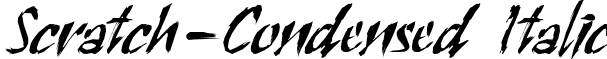 Scratch-Condensed Italic font - scratch-condenseditalic.ttf