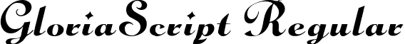GloriaScript Regular font - gloriascript-regular.ttf