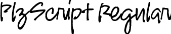 PlzScript Regular font - plzscript.ttf