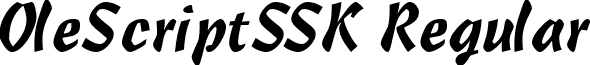 OleScriptSSK Regular font - olescriptssk.ttf