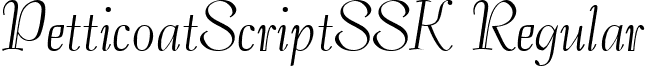 PetticoatScriptSSK Regular font - petticoatscriptsskregular.ttf