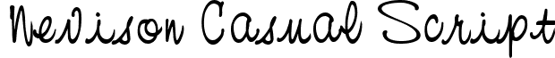 Nevison Casual Script font - nevisoncasualscriptregular.ttf