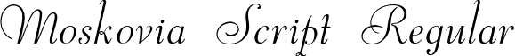 Moskovia Script Regular font - moskoviascript.ttf