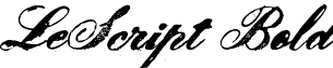 LeScript Bold font - lescript-bold.ttf