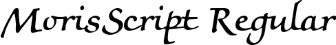 MorisScript Regular font - morisscript.ttf