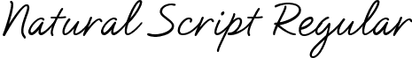 Natural Script Regular font - naturalscript.ttf