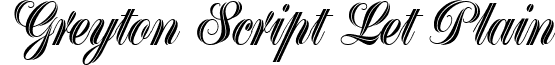 Greyton Script Let Plain font - greytonscriptletplain.ttf