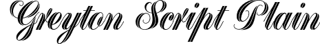 Greyton Script Plain font - GreytonScriptPlain.otf