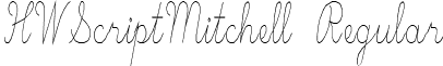 HWScriptMitchell Regular font - hwscriptmitchell.ttf