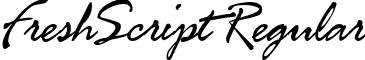 FreshScript Regular font - freshscript.ttf