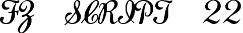 FZ SCRIPT 22 font - fzscript22.ttf