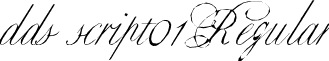 dds script01 Regular font - ddsscript01.ttf