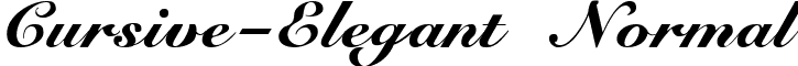 Cursive-Elegant Normal font - cursiveelegantnormal.ttf