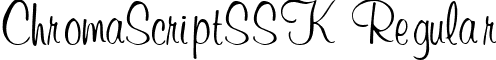 ChromaScriptSSK Regular font - chromascriptssk.ttf