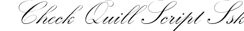 Check Quill Script Ssk font - checkquillscriptssk.ttf