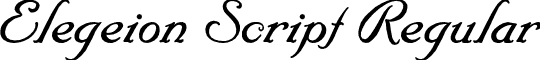 Elegeion Script Regular font - elegeionscript.ttf