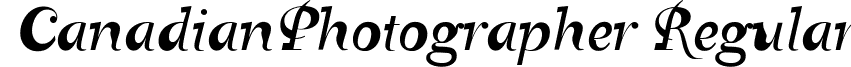 CanadianPhotographer Regular font - canadianphotographerscript.ttf