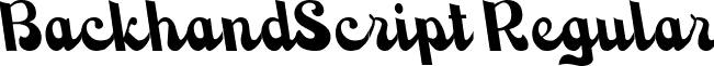 BackhandScript Regular font - backhandscript.ttf