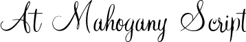 At Mahogany Script font - atmahoganyscript.ttf