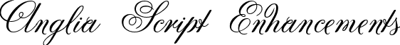 Anglia Script Enhancements font - angliascriptenhancements.ttf