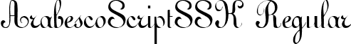 ArabescoScriptSSK Regular font - arabescoscriptsskregular.ttf