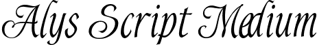 Alys Script Medium font - alysscriptmedium.ttf