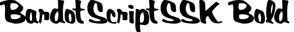 BardotScriptSSK Bold font - bardotscriptsskbold.ttf