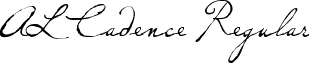 AL Cadence Regular font - alcadence.ttf