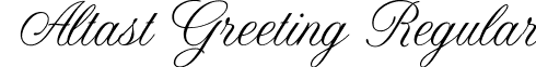 AltastGreeting Regular font - altastgreeting.ttf