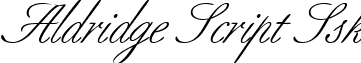 Aldridge Script Ssk font - aldridgescriptssk.ttf