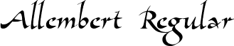 Allembert Regular font - allembert.ttf