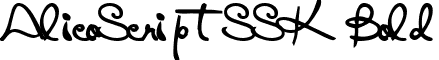 AlicoScriptSSK Bold font - alicoscriptsskbold.ttf