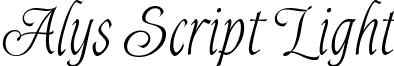 Alys Script Light font - alysscriptlight.ttf