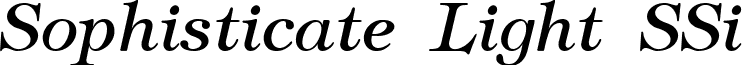 Sophisticate Light SSi font - sophisticatelightssilightitalic.ttf