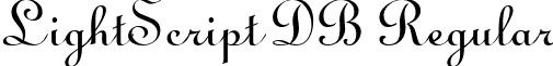 LightScript DB Regular font - lightscript-regulardb.ttf