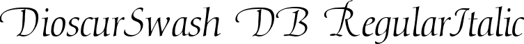 DioscurSwash DB RegularItalic font - dioscurswash-regularitalicdb.ttf