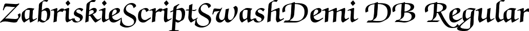 ZabriskieScriptSwashDemi DB Regular font - zabriskiescriptswashdemi-regulardb.ttf