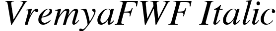 VremyaFWF Italic font - VREMFI__.TTF