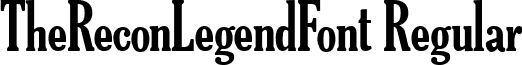 TheReconLegendFont Regular font - TheReconLegendFont.ttf