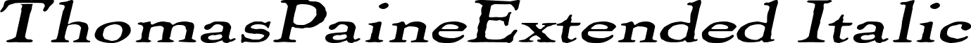 ThomasPaineExtended Italic font - thomaspaineextendeditalic.ttf